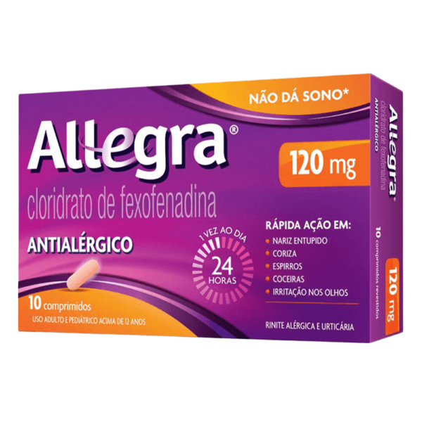 Antialérgico ALLEGRA 120mg 10 Comprimidos Revestidos - Image 2