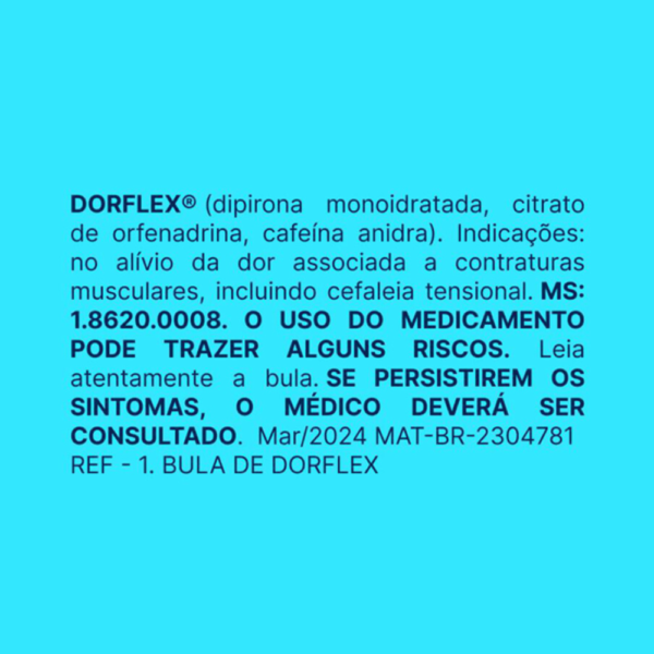 Relaxante Muscular, Analgésico e Antitérmico Dorflex 300mg + 35mg + 50mg 10 Comprimidos - Image 2