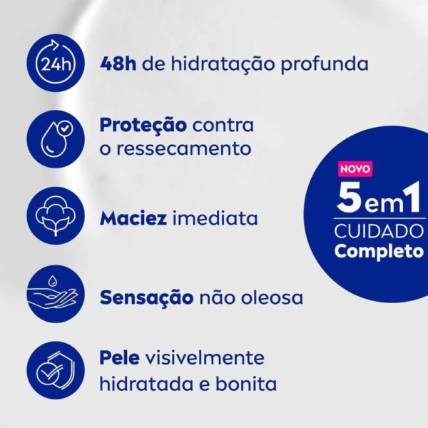 Loção HIDRATANTE Corporal Nivea Milk Pele Seca e Extrasseca 400ml - Image 5