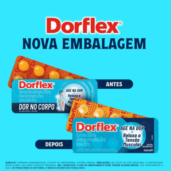 Relaxante Muscular, Analgésico e Antitérmico Dorflex 300mg + 35mg + 50mg 10 Comprimidos - Image 4